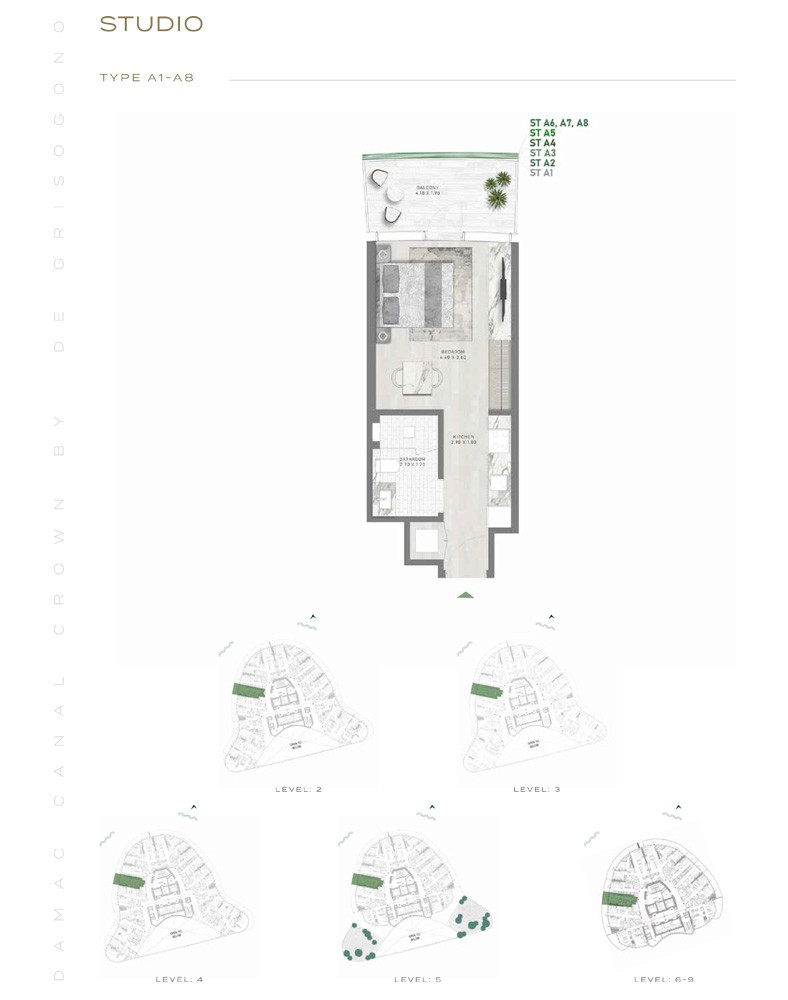 Damac Canal Crown Studio