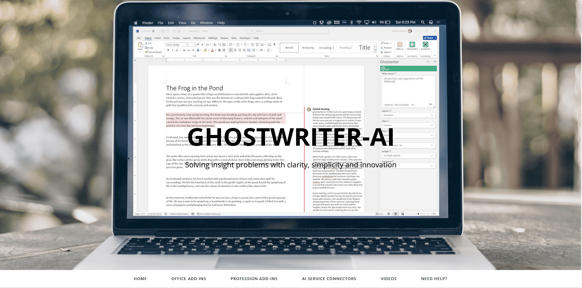 GhostWriter  Home Page