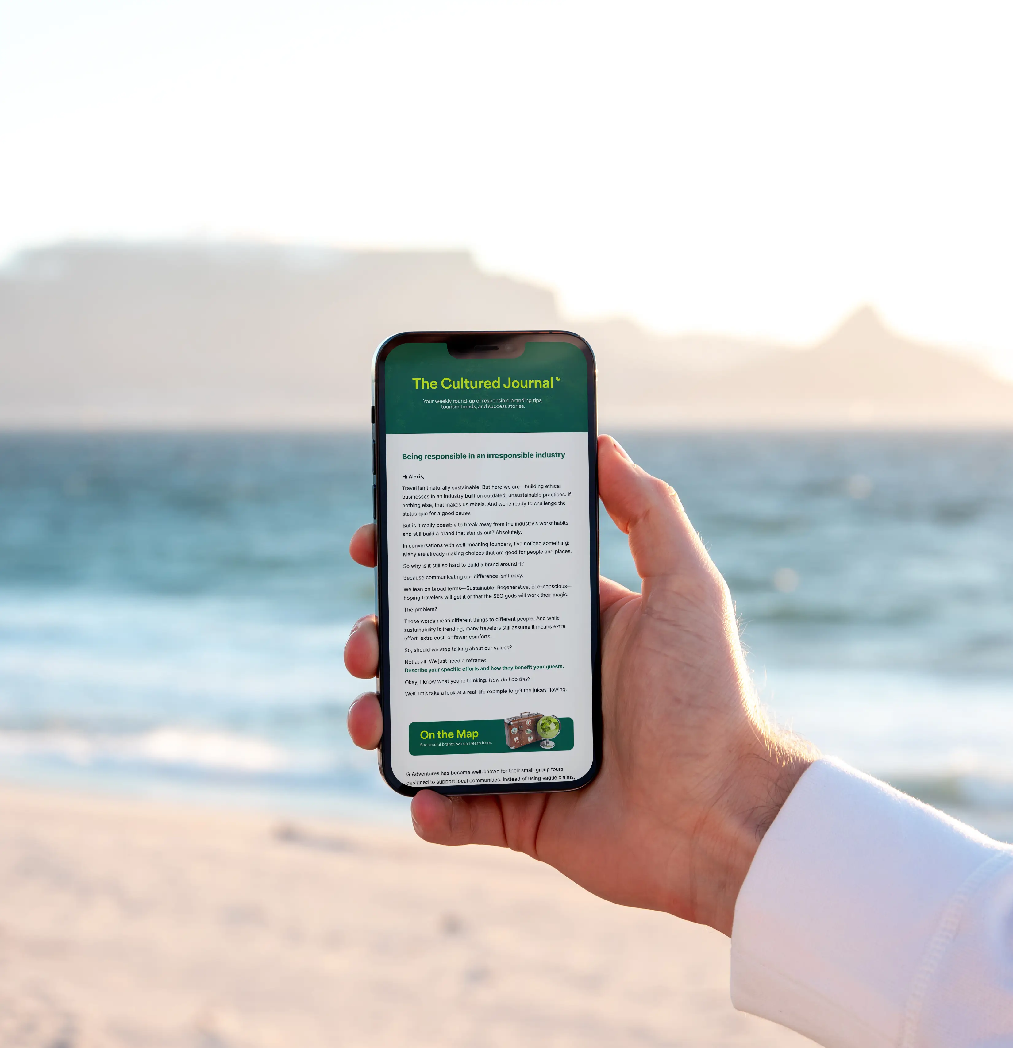 Marketing, visual identity branding, social media marketing, logo design newsletter for sustainable impact travel tourism