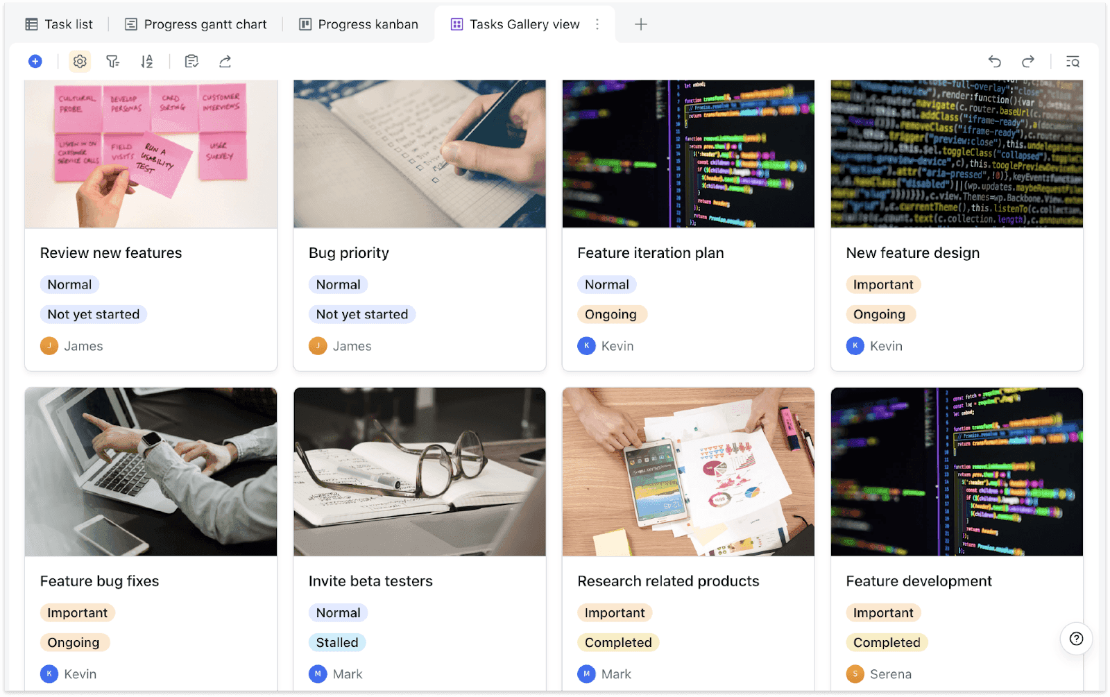  Lark Base gallery view&nbsp;