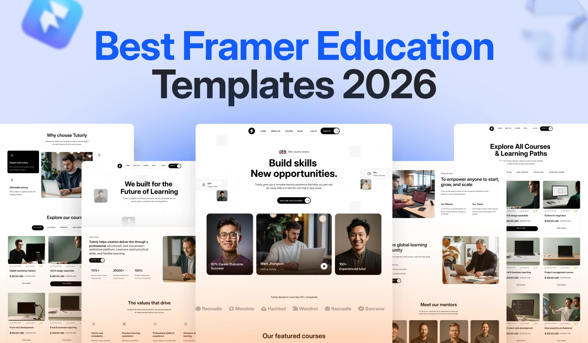 10 Best Framer Education Templates in 2026