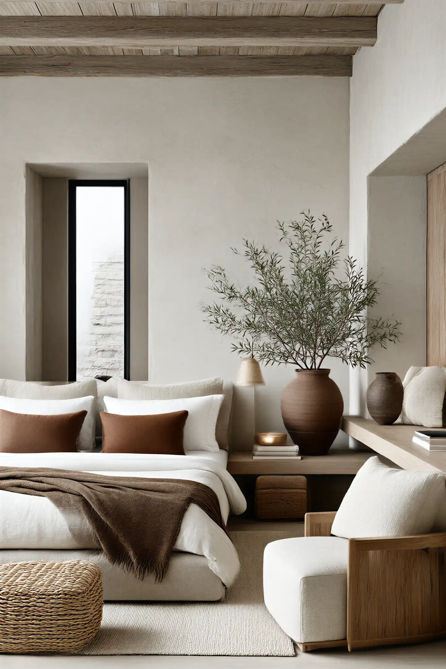 Comfortable living room with sofa, coffee table, and soft lighting