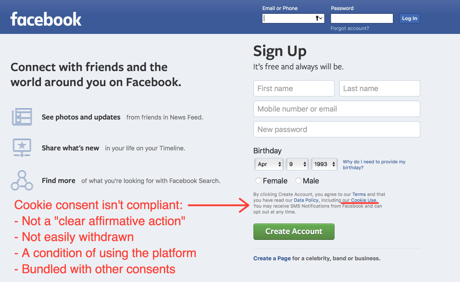 GDPR: What Growth People Need To Know - Annotated Facebook Cookie policy