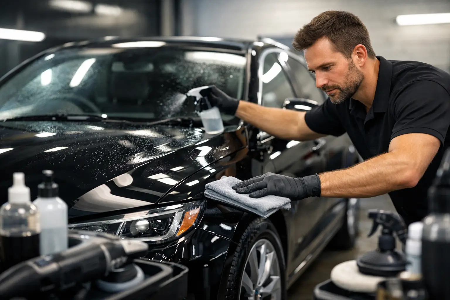 Applying ceramic coating