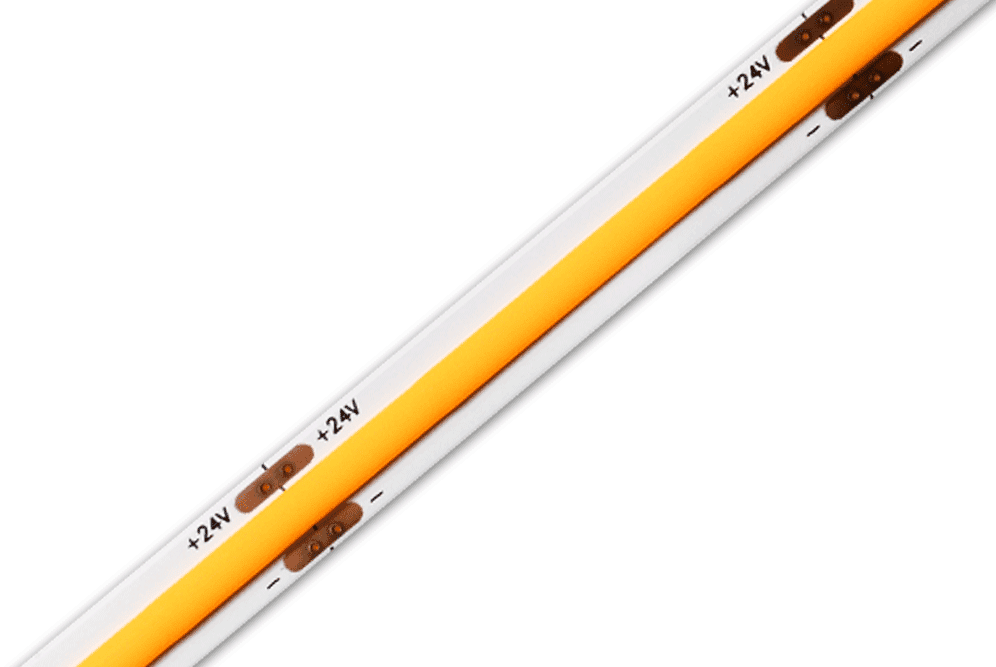 Żółta taśma LED COB 8 mm 24 V, 10 W/m