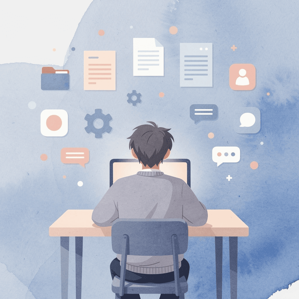 Child actively participating in online learning at a desk