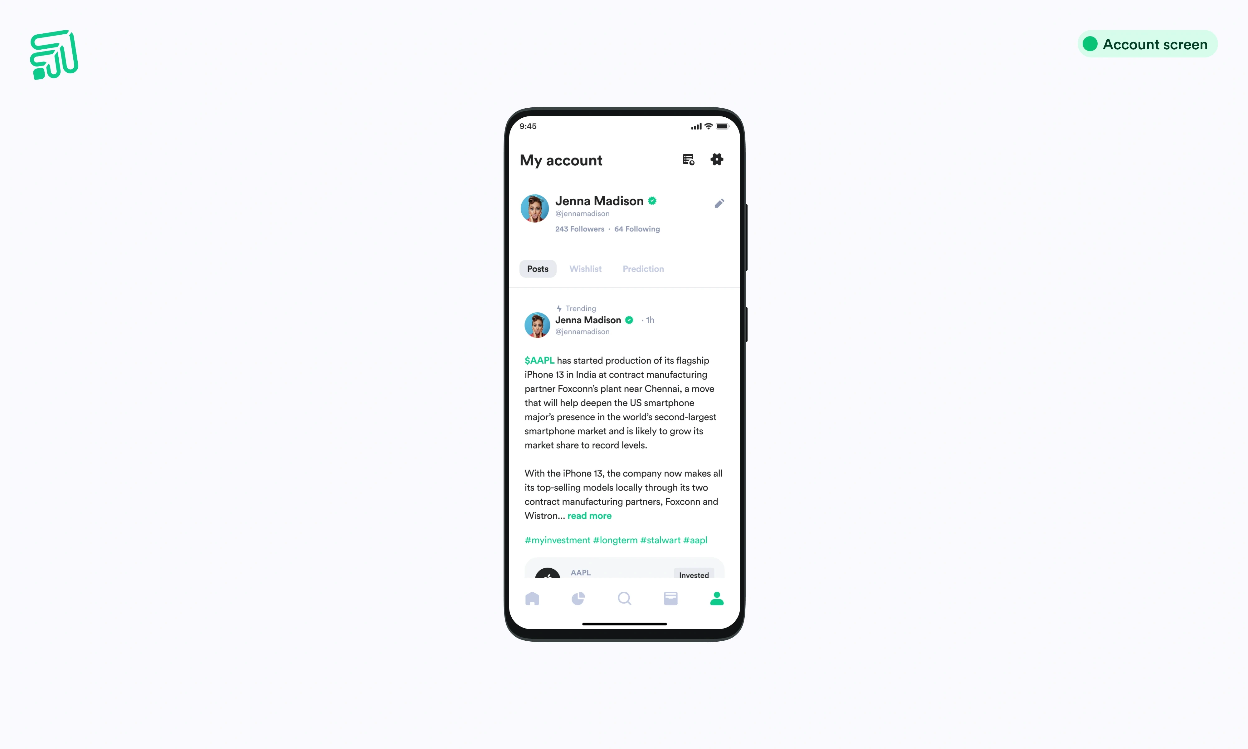 Gotrade Redesigning Investing Account Screen