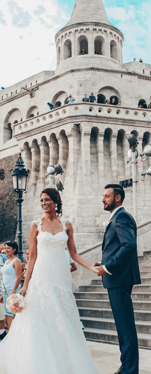 beautiful married couple outdoor