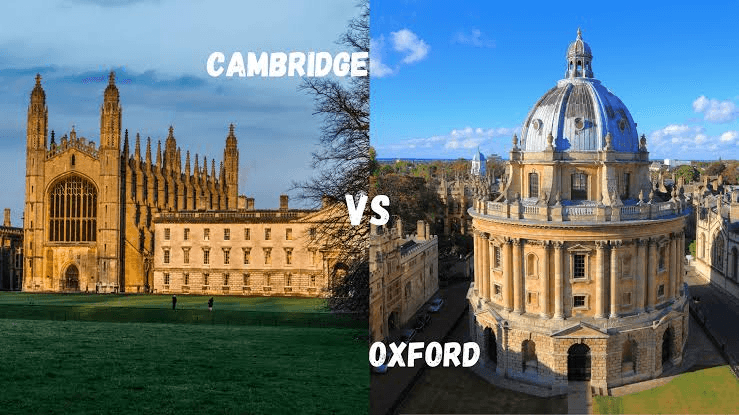 International high school students reviewing Oxford and Cambridge acceptance rate data for college applications