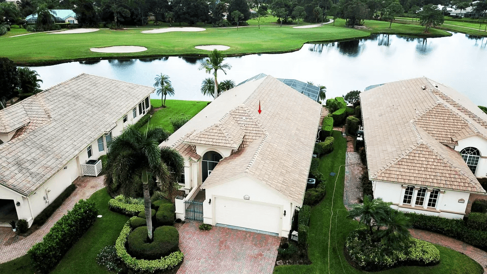 1994 New Roof Construction in Mystic Pines, PGA Village, Port St Lucie with Pioneer Hacienda Tile in Morocco Slurry