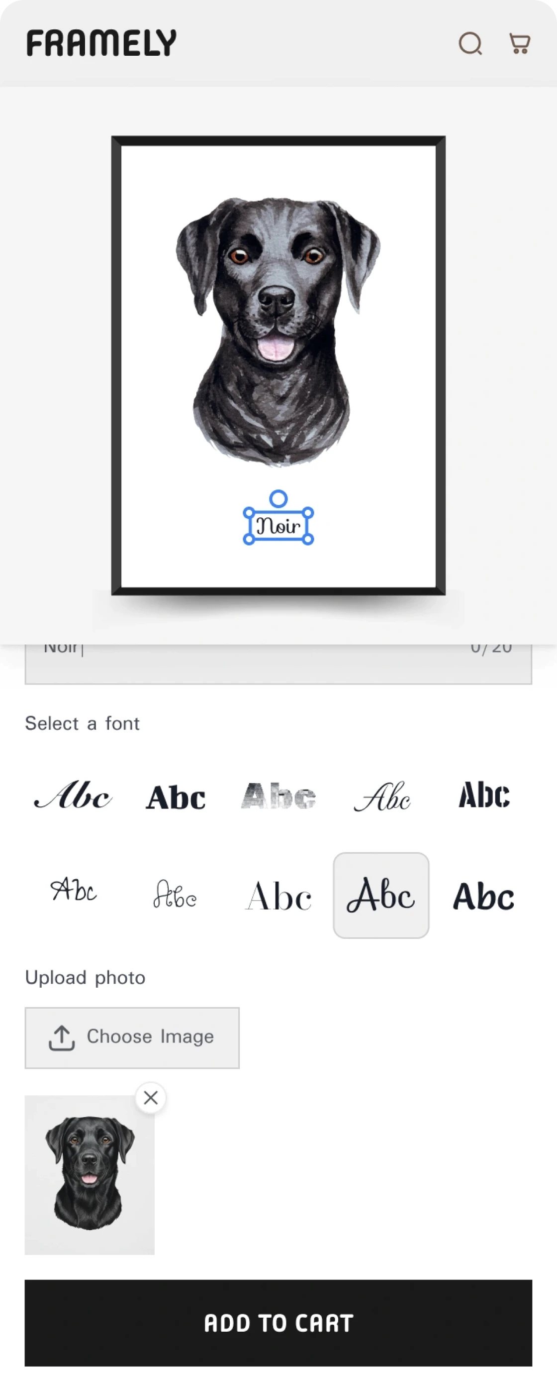 Custom Pet Portrait Frame Gift