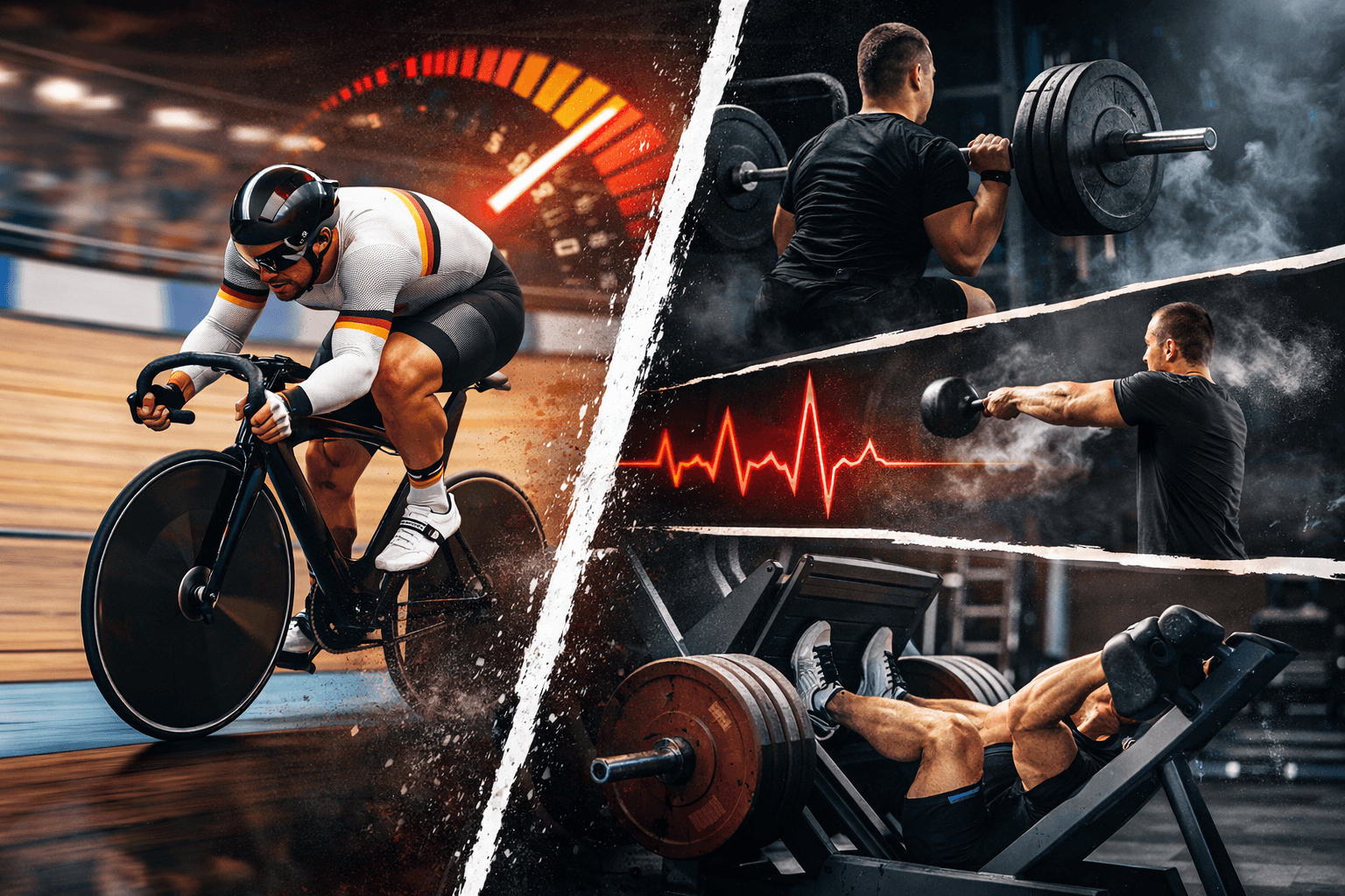 Bahnrad-Sprint vs Beinpresse