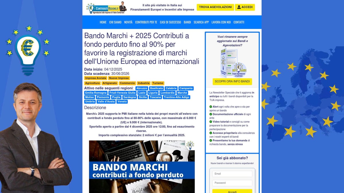 7 Opportunità di Finanziamenti Lombardia da Scoprire nel 2026 - Bando Marchi+ 2025-2026