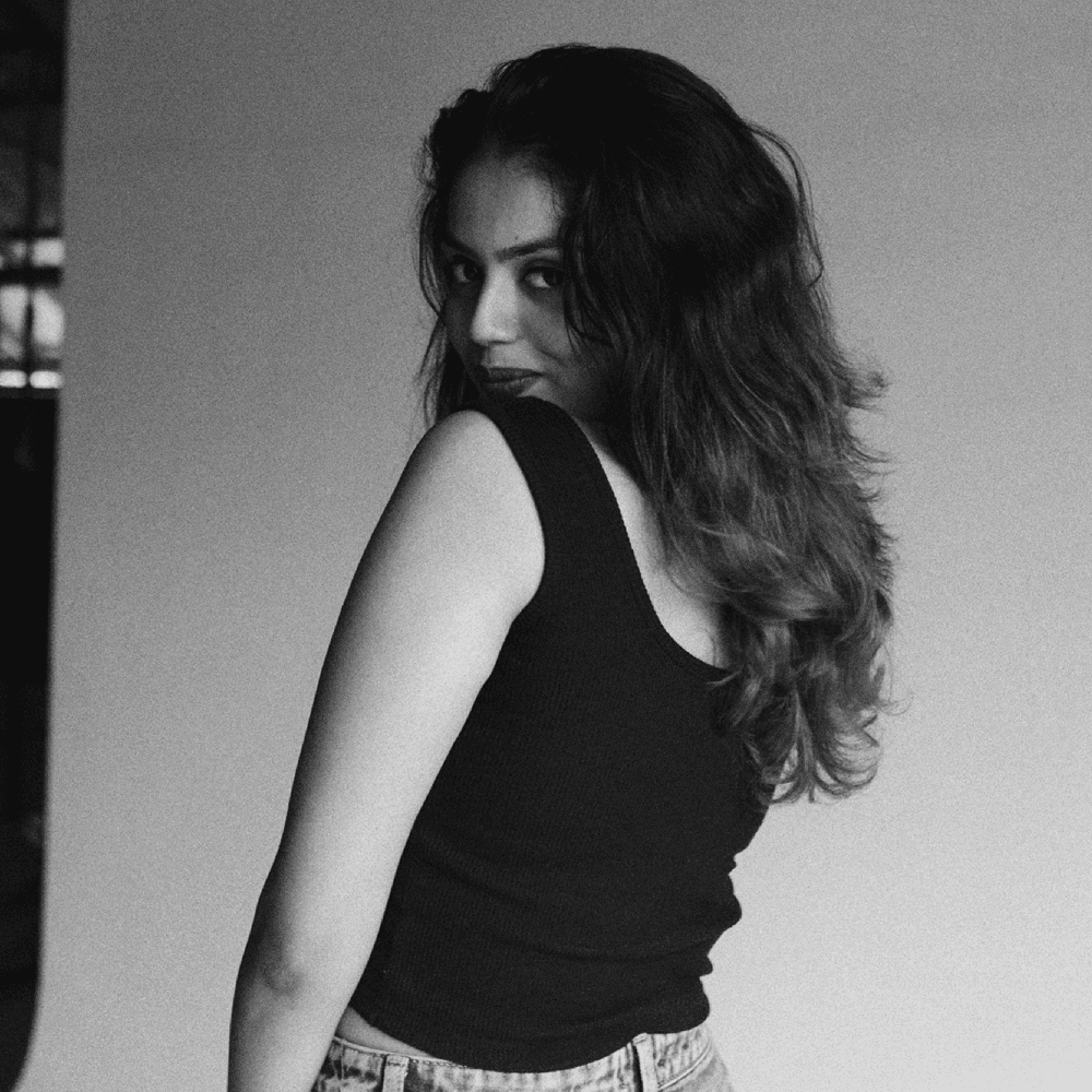 Portrait of portfolio creator – back view