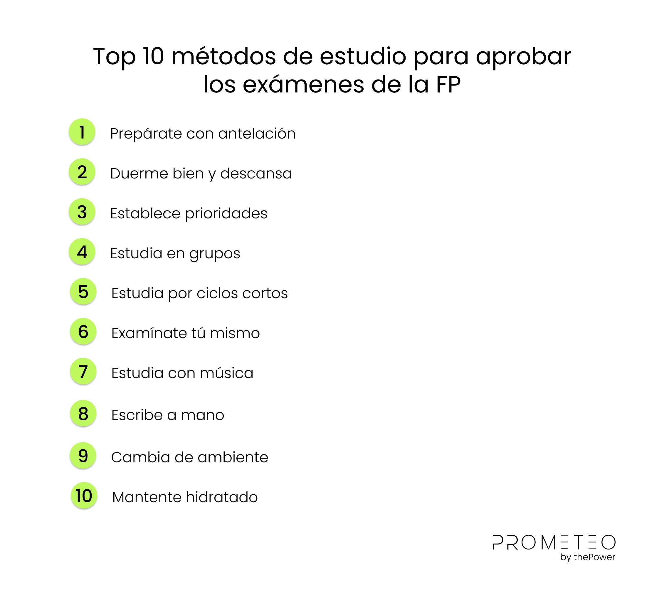 Top 10 métodos de estudio para aprobar los exámenes de la FP