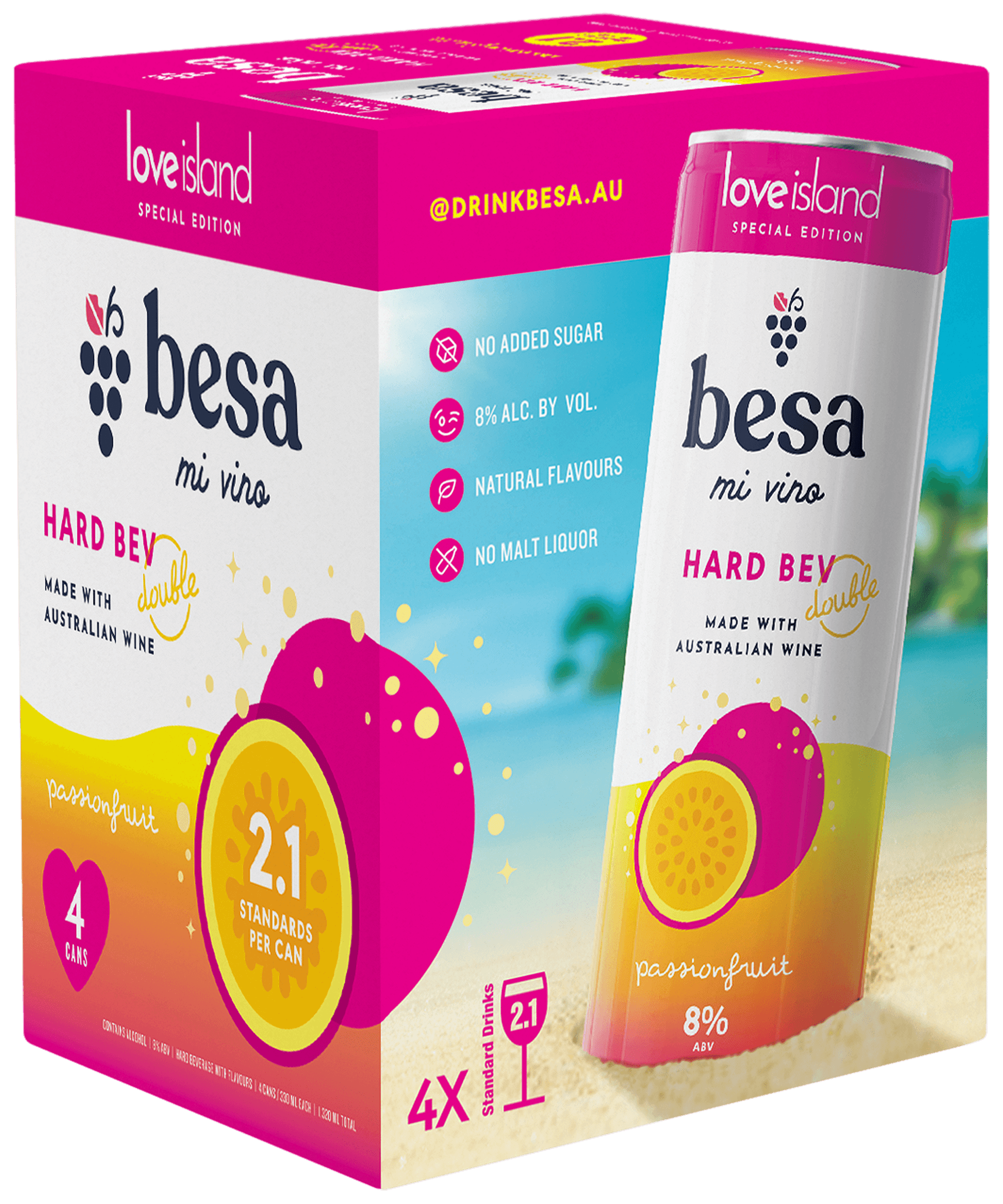 Passionfruit Hard Bev 4-pack
