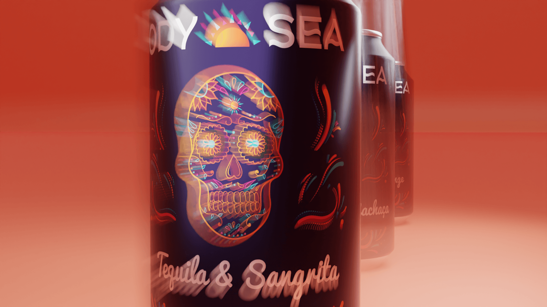 Trailer promotionnel en Motion Design réalisé par un UX designer à Nantes, modélisation 3D de 3 canettes de saodas en mouvement