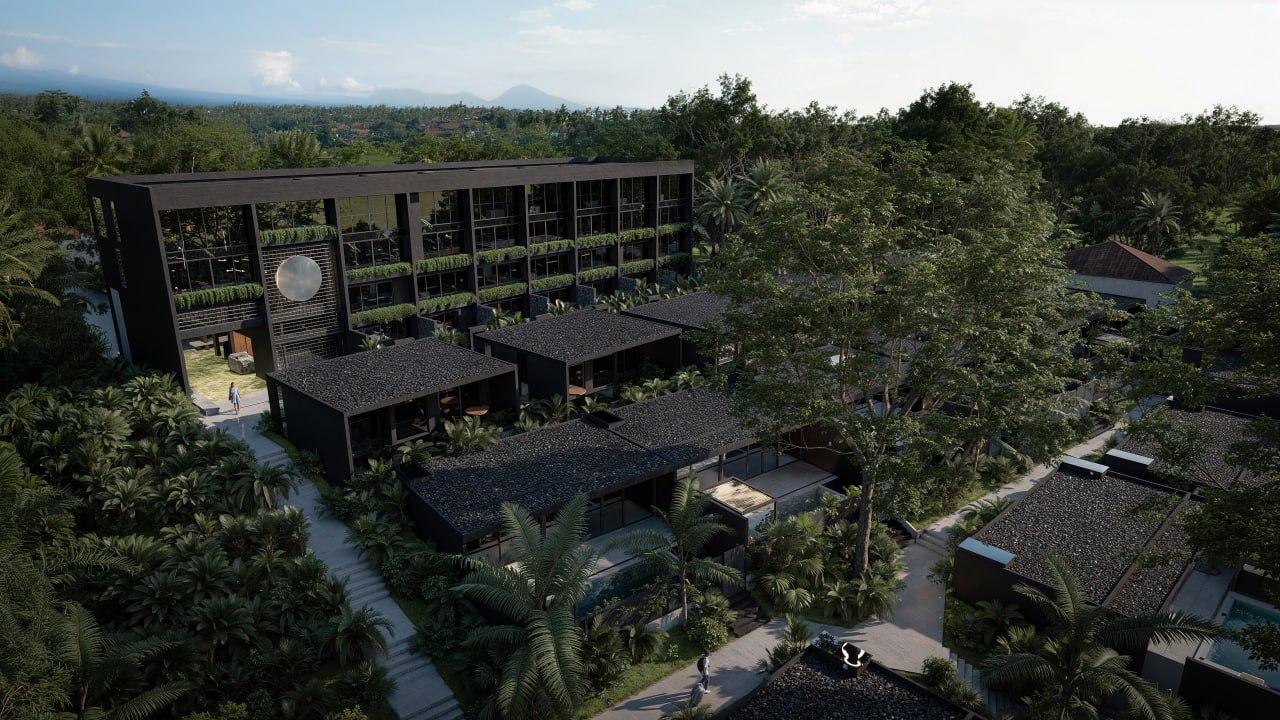 An apartment located on the 2nd floor with a direct tropical forest view in Secret by INSHI complex, Ubud