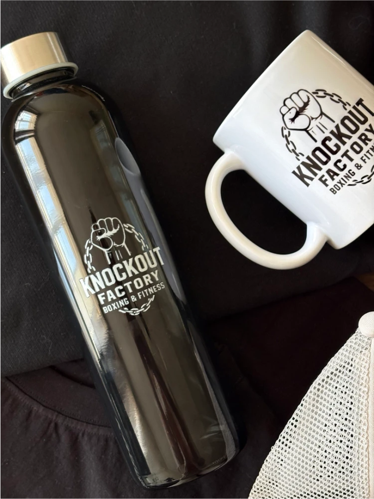Branded bottle and mug