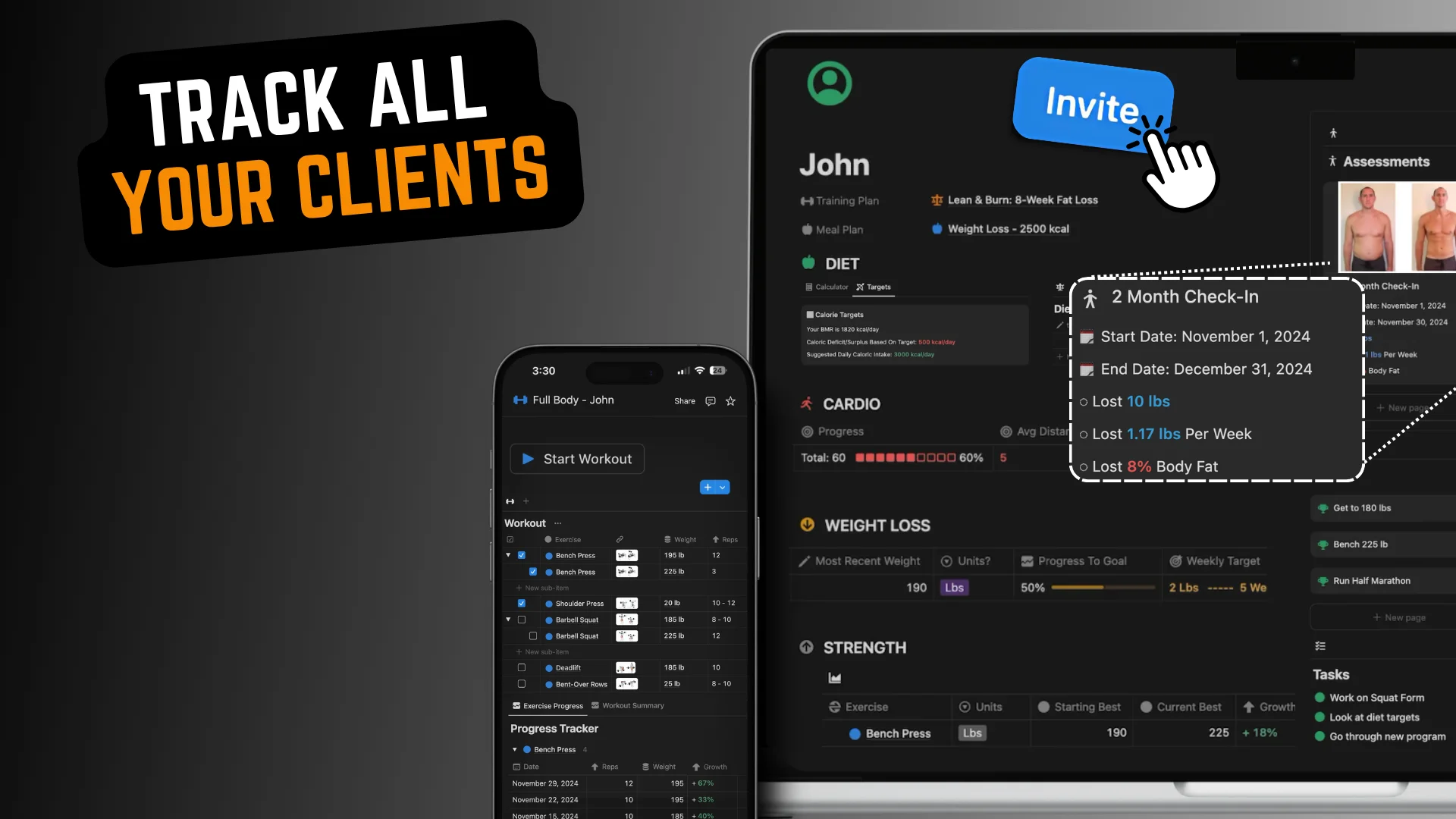 Best Notion fitness tracking template for personal trainers
