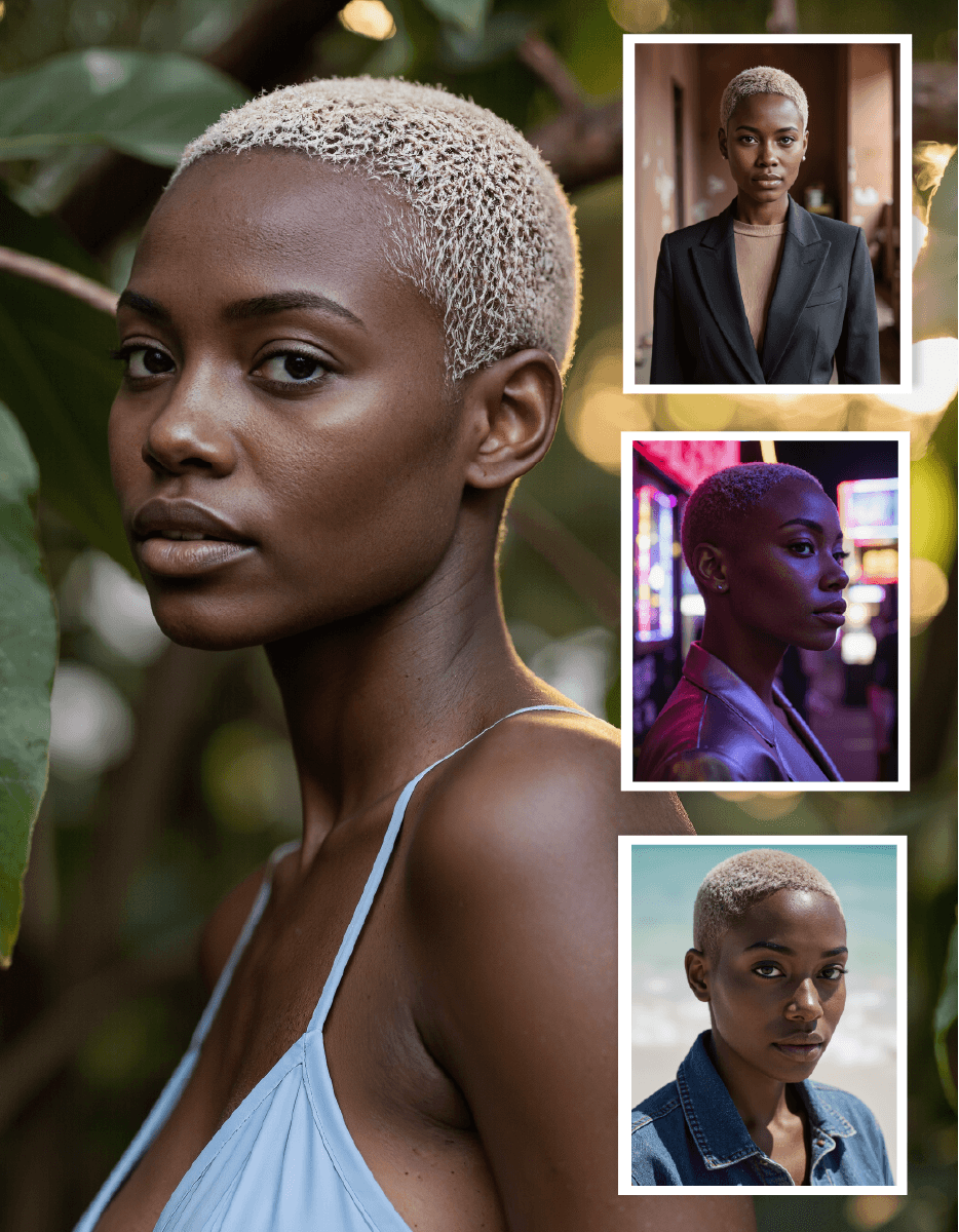 AI Fashion model I Black female AI Model I Ai generated image I Shot on Caimera AI
