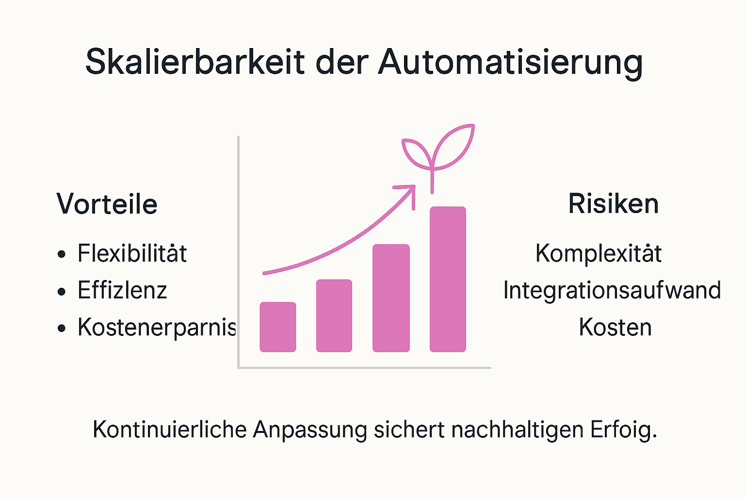 Grafische Übersicht: Chancen und Herausforderungen beim Skalieren