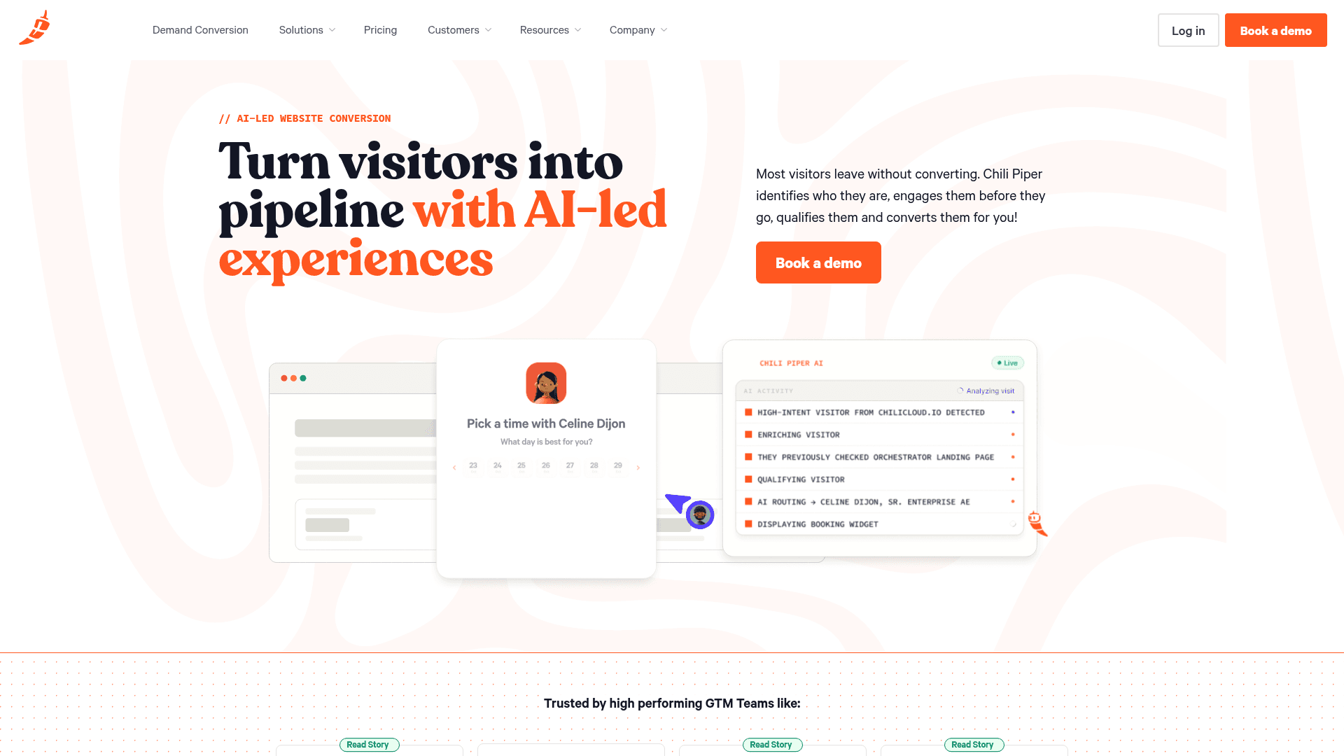 Screenshot of https://www.chilipiper.com