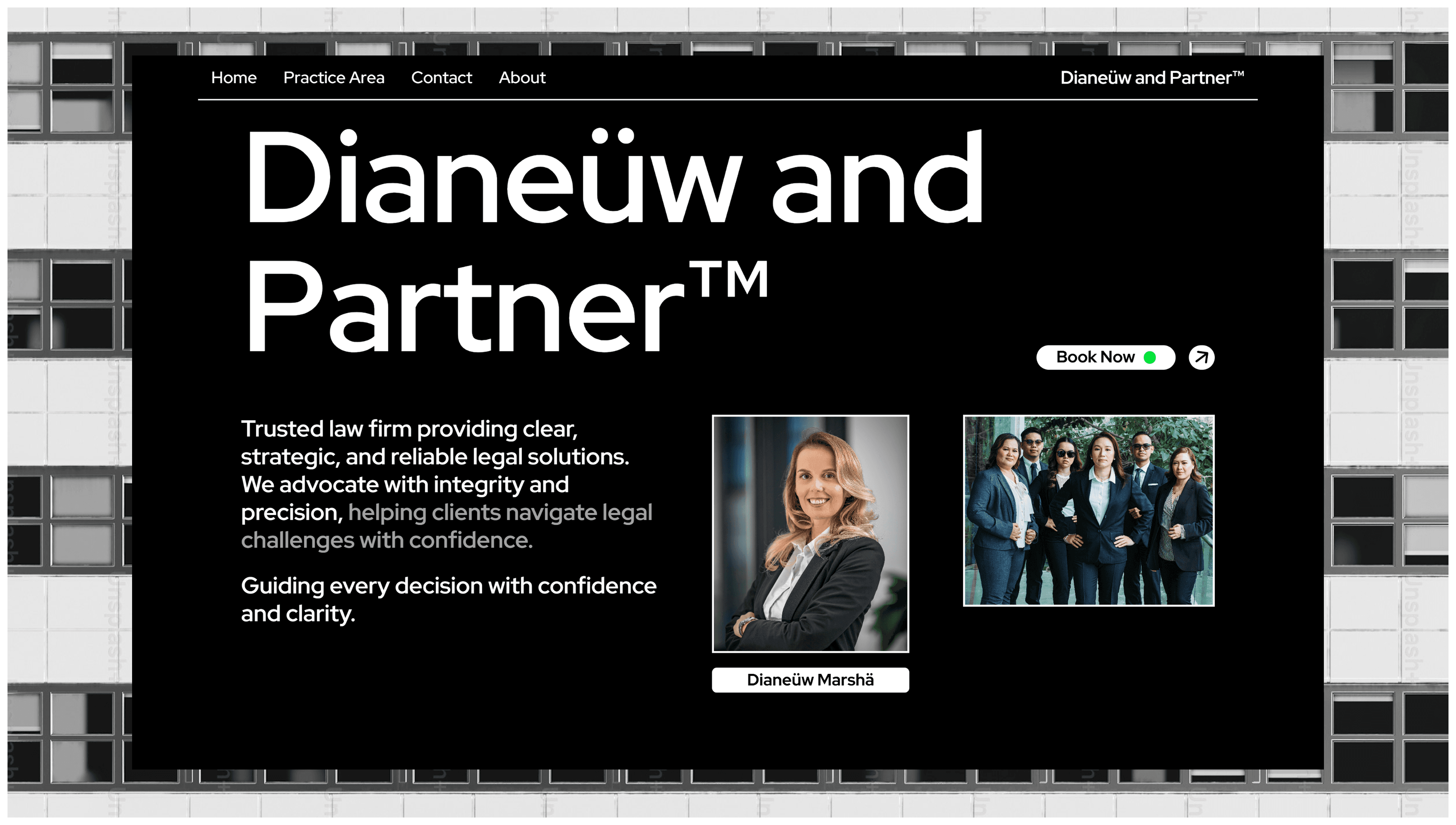 Contemporary creative porfolio screenshot