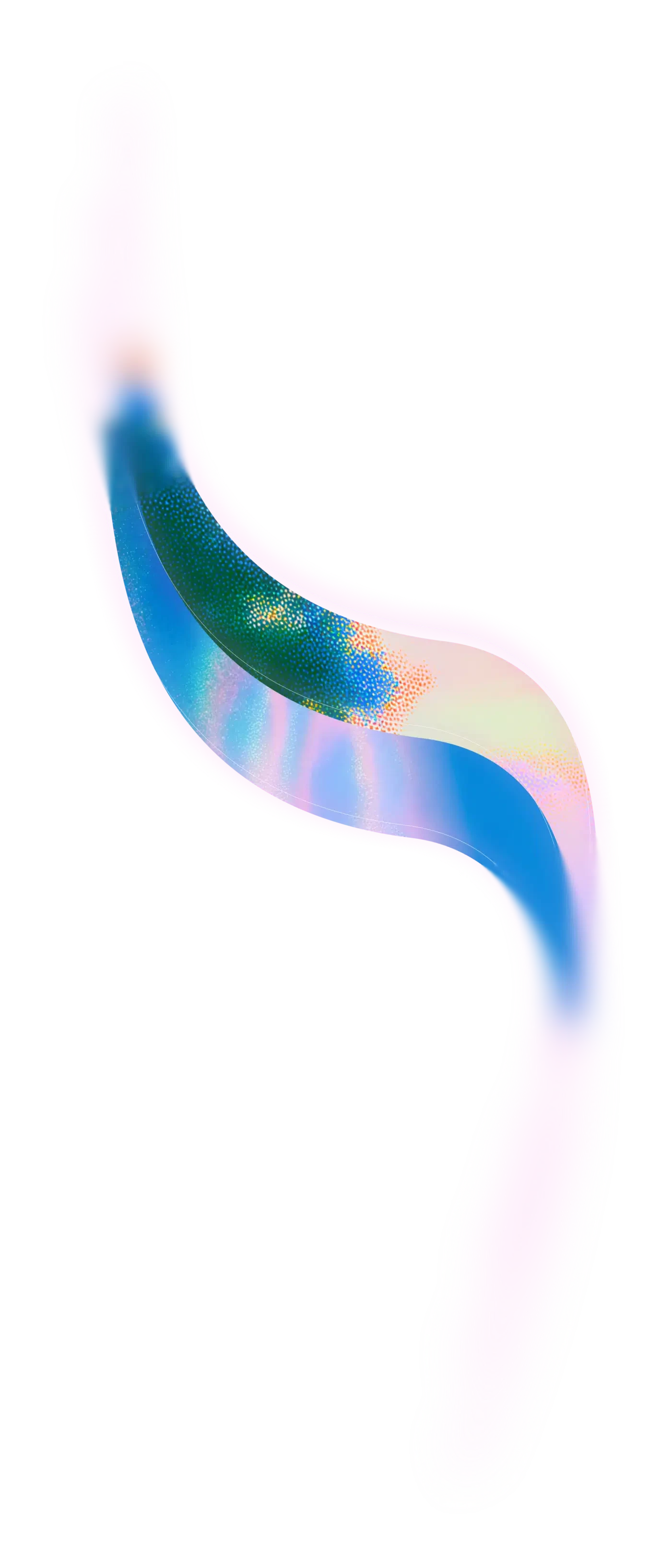 Abstract, flowing pink and blue gradient shape with subtle texture, enhancing the hero image of a tech solution.