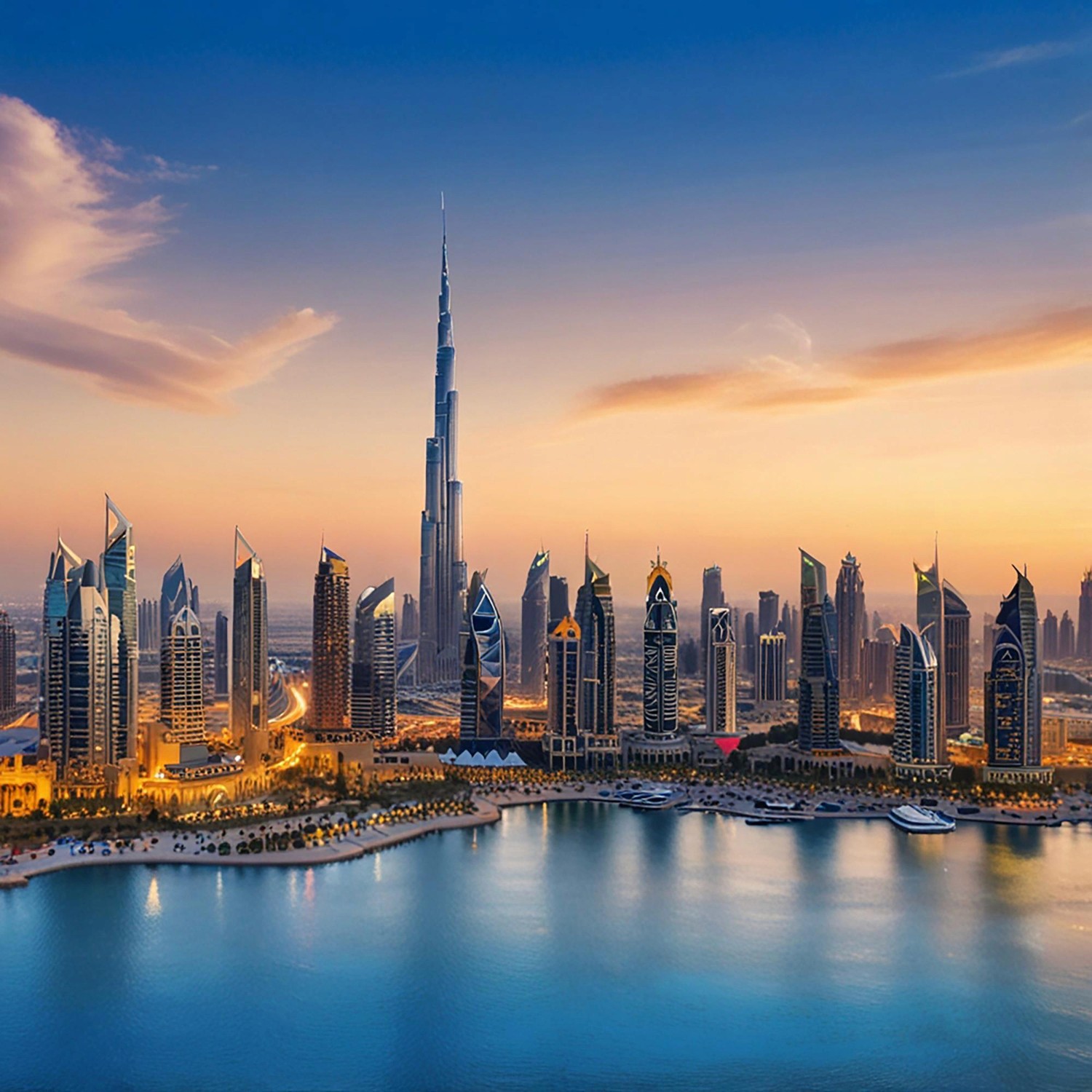 a tall building with a tower lit up at night