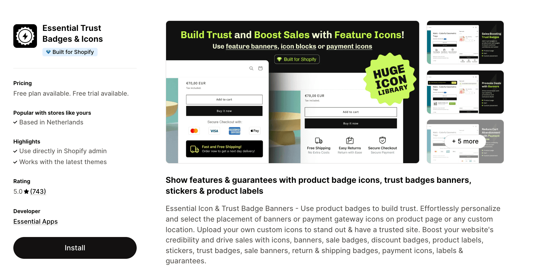 Essential Trust Badges & Icons
