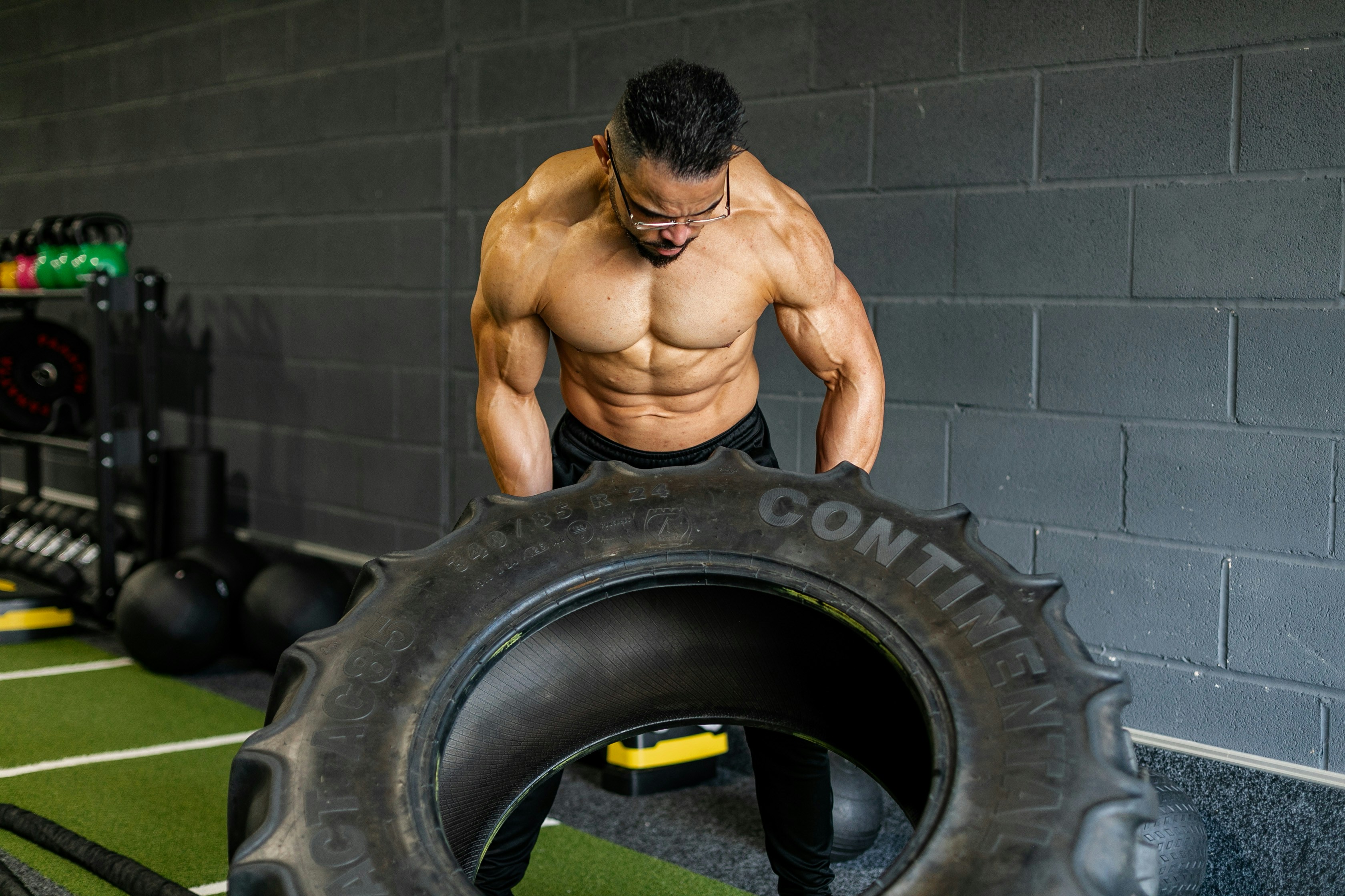 Athlete Lifting a Whell