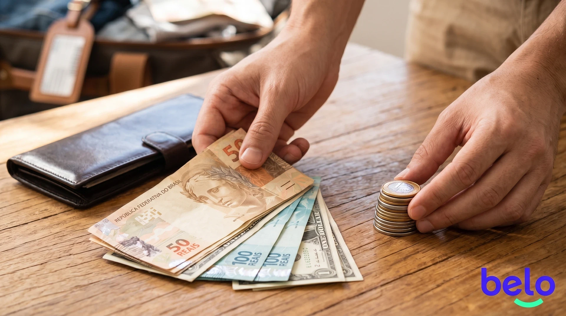Consejos para cambiar moneda antes de viajar, destacando la importancia de tener una cantidad resuelta.