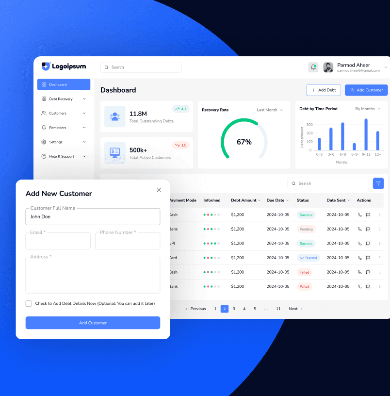 Money Recovery Dashboard