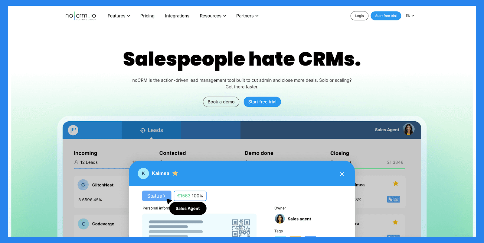 NoCRM.io – Best Alternative Sales Teams Who Hate Traditional CRMs