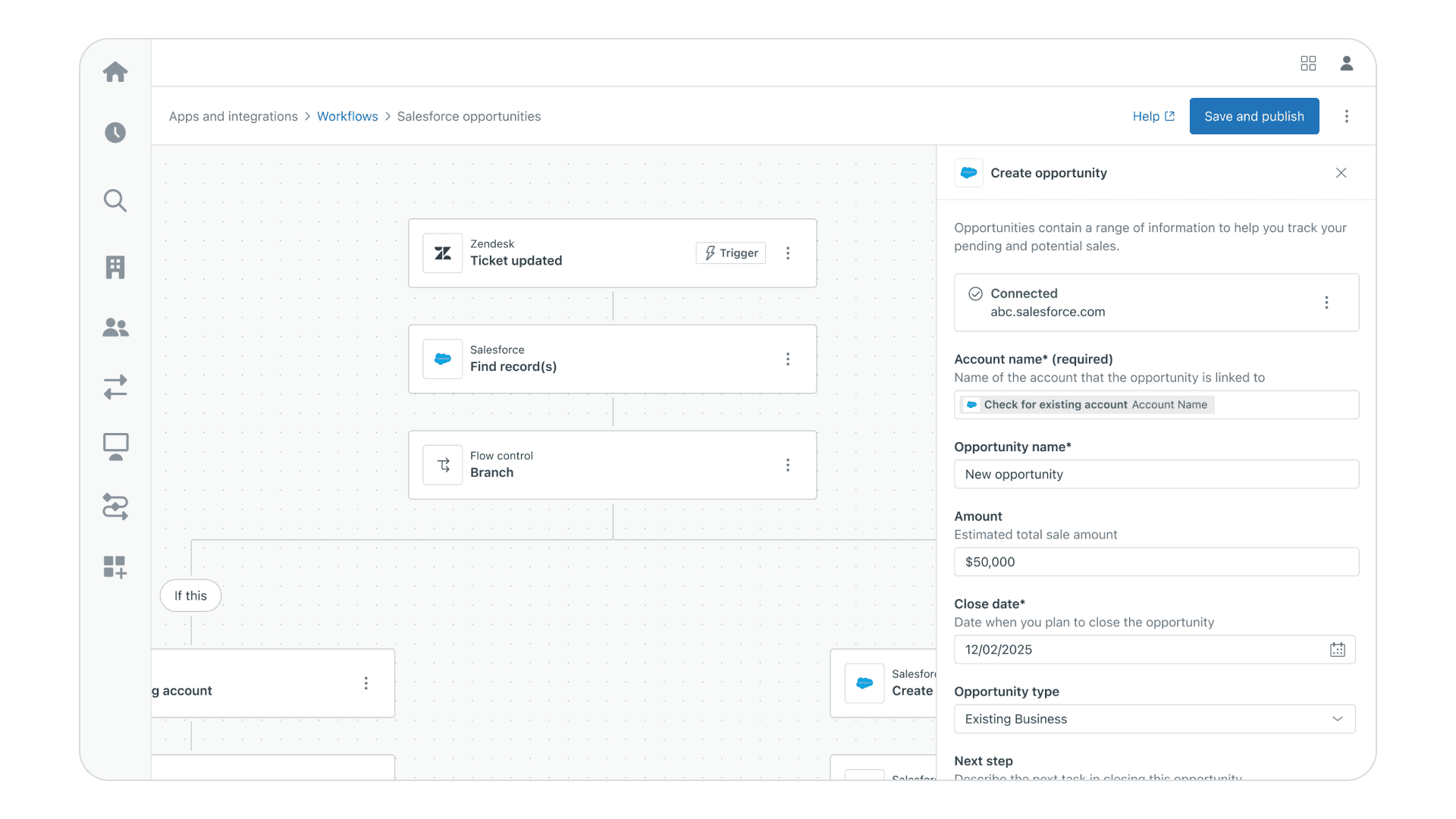 Workflow builder canvas
