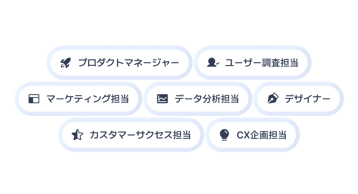 A graphic displaying various job titles: Marketer, Data Analyst, Designer, Content Manager, Product Manager, Account Manager.