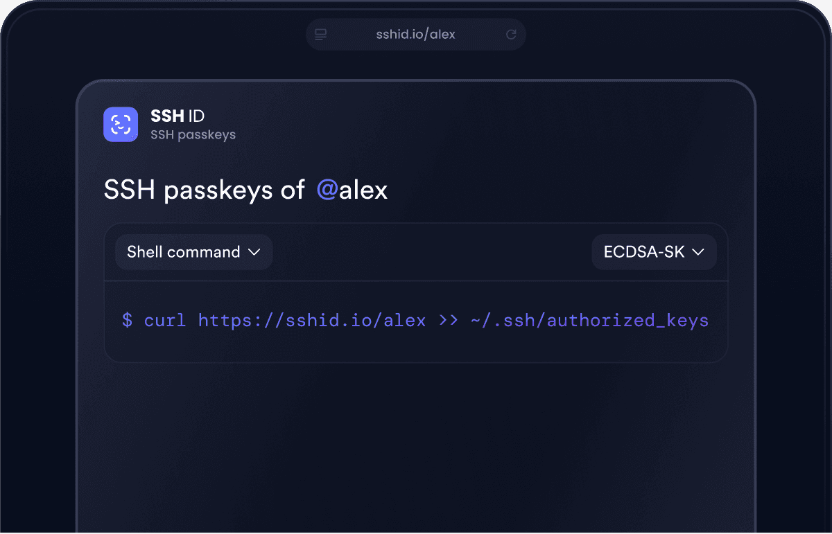 SSH ID - simple provisioning