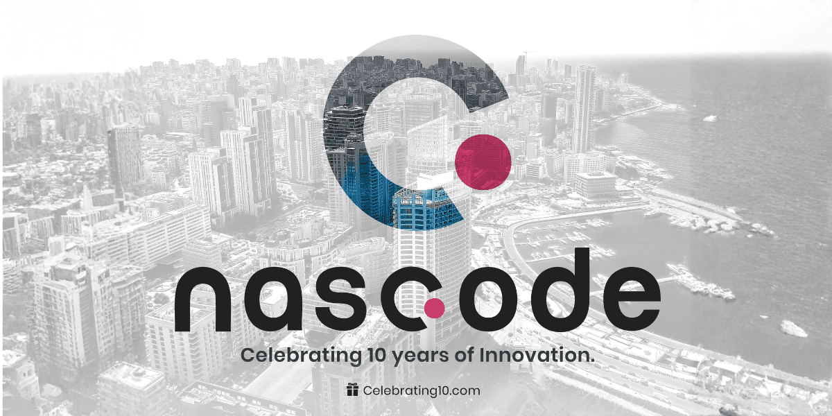 "Nascode's logo representing 10 years of digital innovation, emphasizing creative and strategic digital marketing solutions for business growth."
