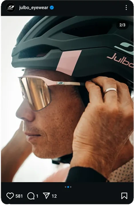 post Julbo cycliste casque