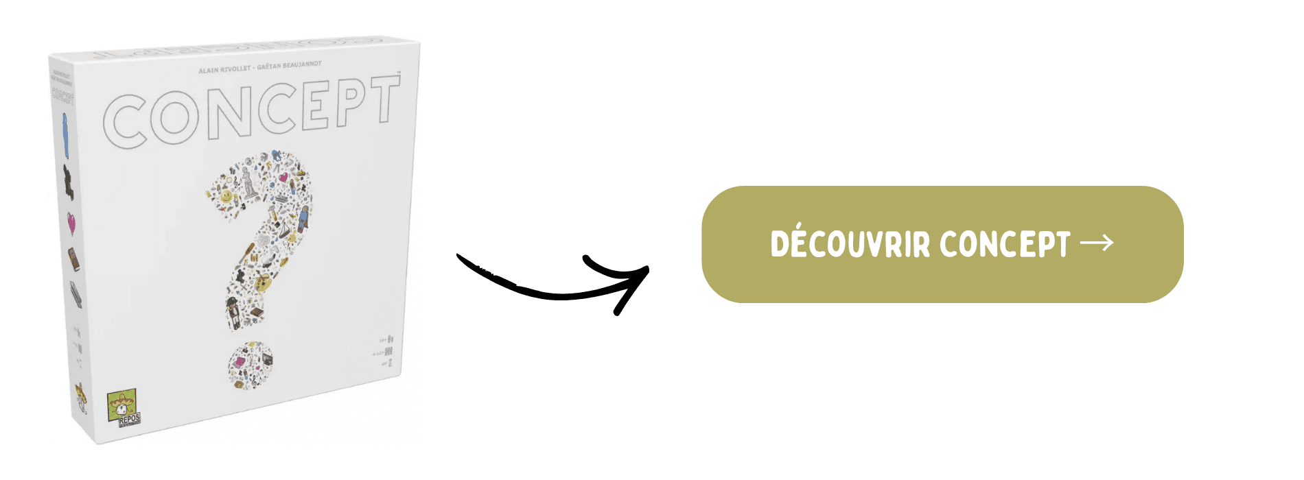 Concept sur fond blanc et bouton d'achat