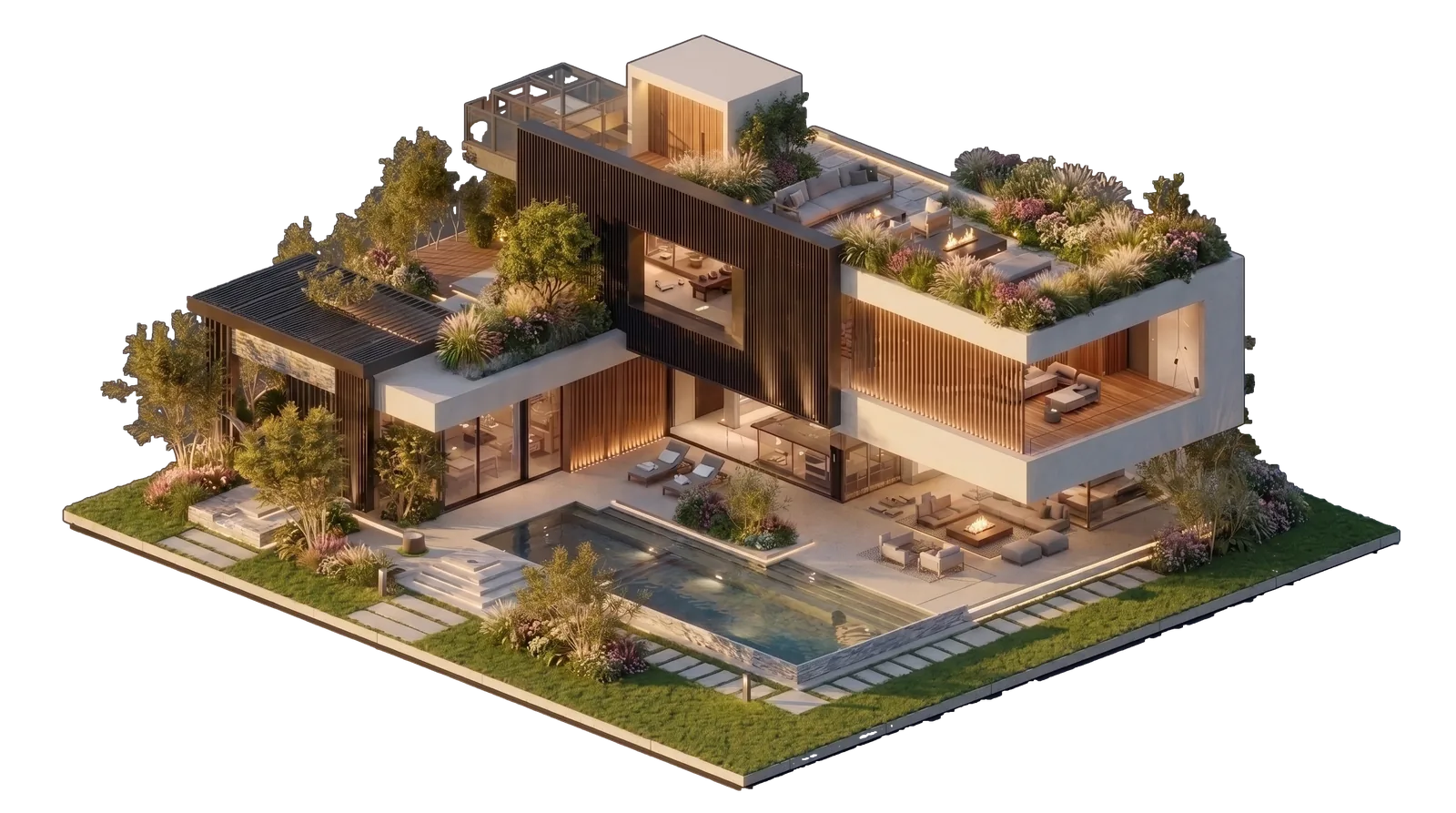 A completed private villa designed and built by PERGAS