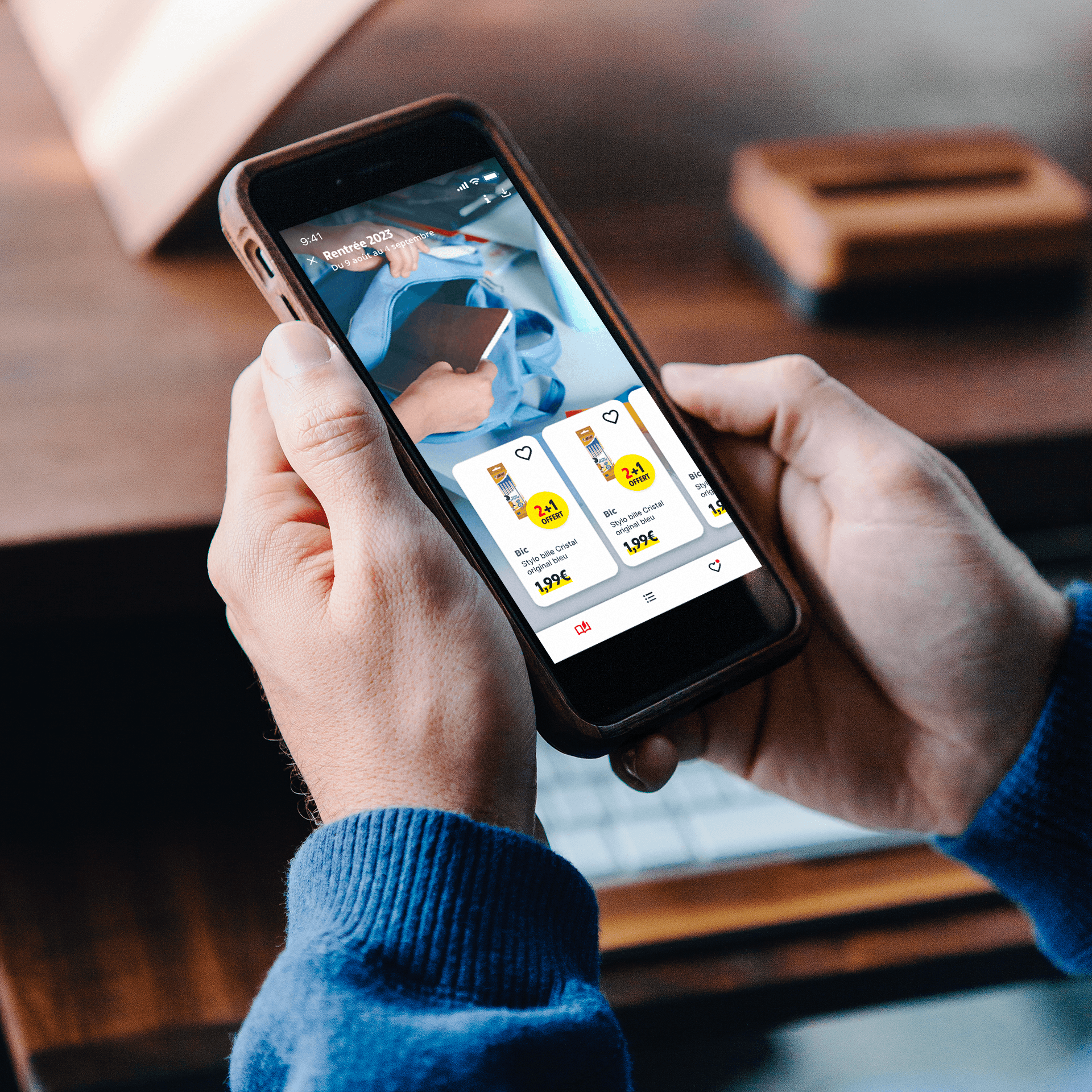 Product design screens: e-commerce app, UX/UI.