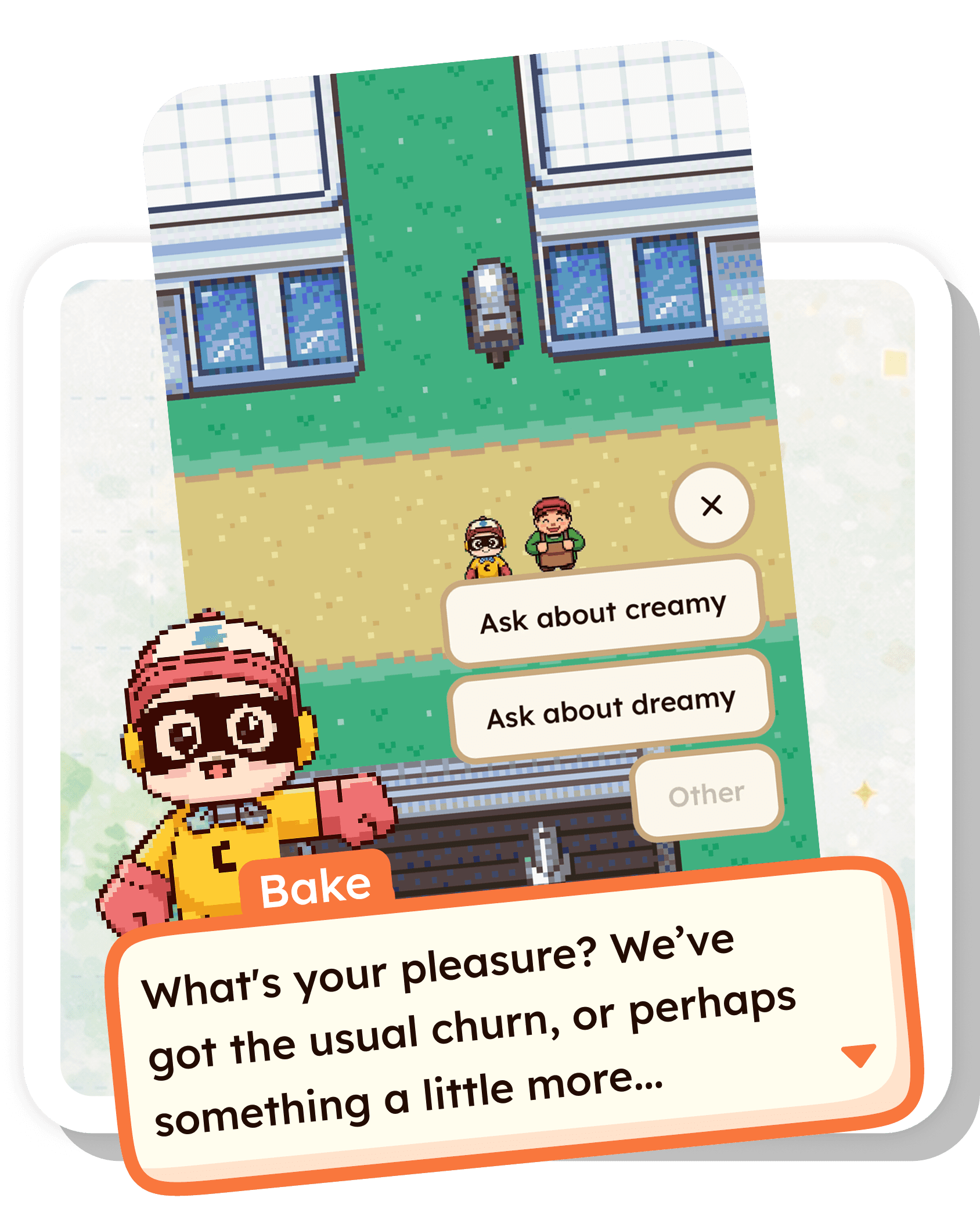Chatting with a character that responds with memory, personality, and natural conversation inside the game world