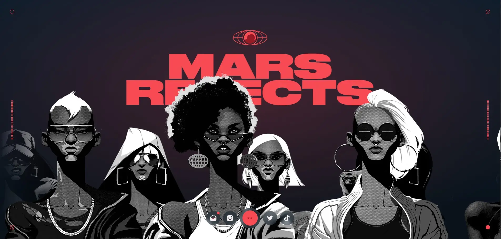 Mars Rejects Parallax Scrolling website
