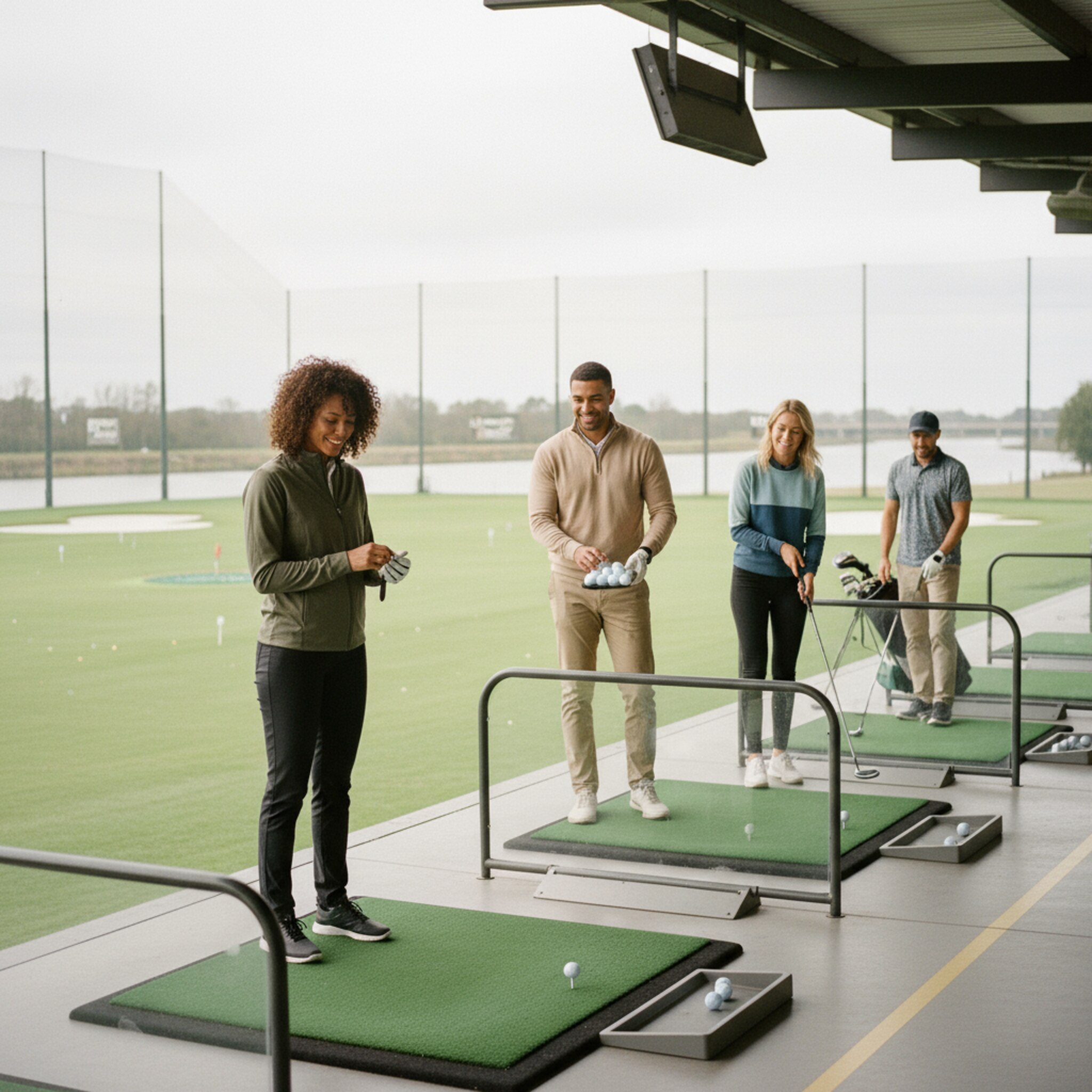 Eine Gruppe kommt gut gelaunt zur Bay, legt Handschuhe und Bälle bereit und startet pünktlich. Nebenan wird eine freie Matte gerade belegt. Der Fluss fühlt sich geordnet und verlässlich an. Keine Hektik, klare Abläufe, alle sind startklar.