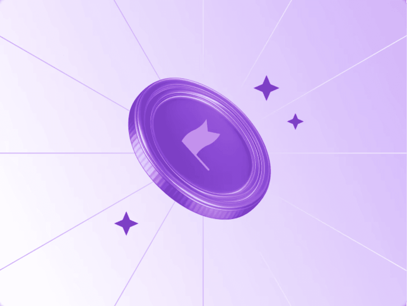 A purple cryto coin