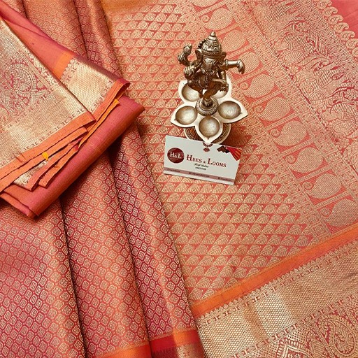 Marmalade Orange Kanchivaram Silk Saree