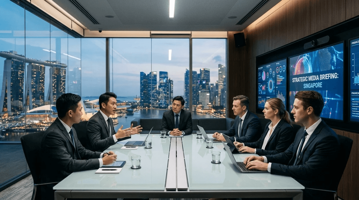 Strategic public relations Singapore boardroom training for executive crisis communications management.
