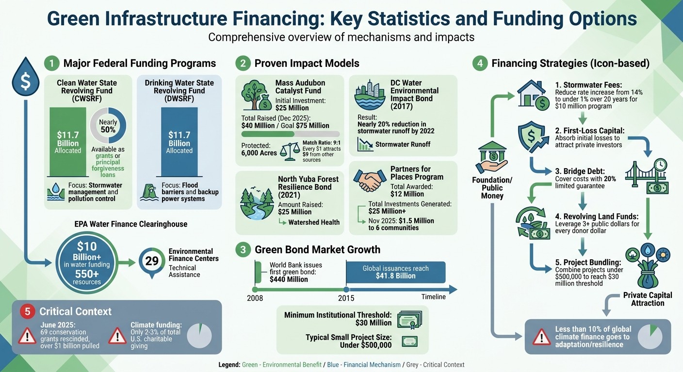 Green Infrastructure Financing Options and Impact Statistics for Foundations